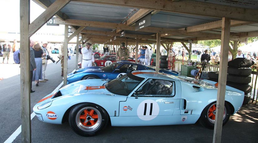 The GT40 of Jean-Marc Gounon in the paddock