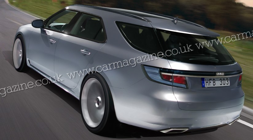 This is our new artist's impression of the new Saab 9-5 estate 