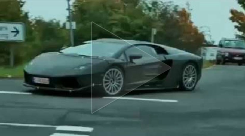 Lamborghini V12 supercar 2011 spy video By Tim Pollard Spy shots
